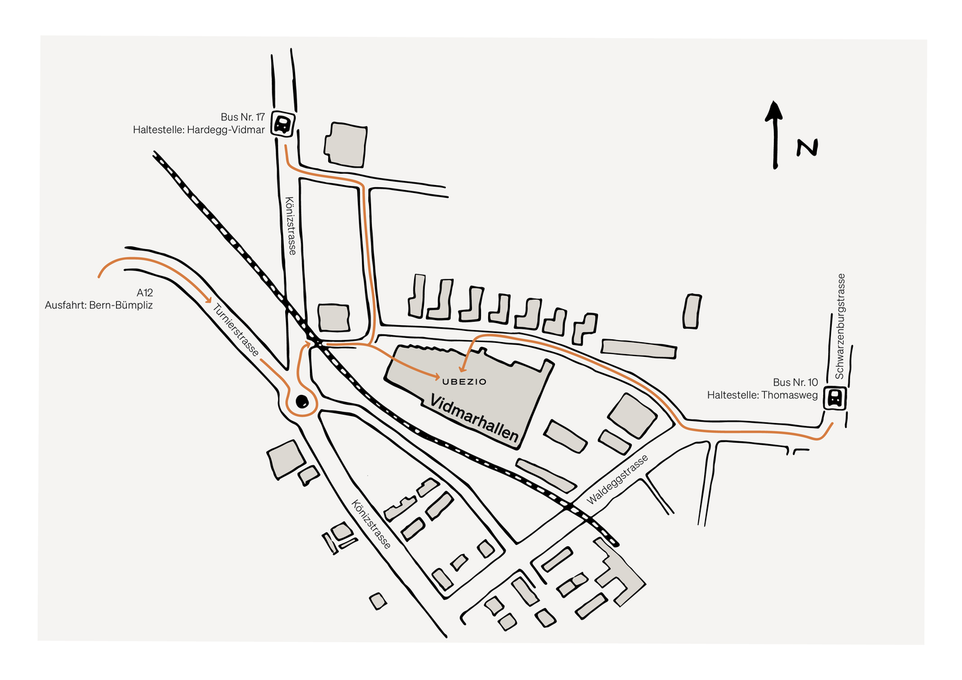 Lageplan Vidmarhallen